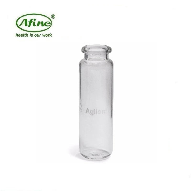 AFINE Agilent 5183-4474, 20 mL Clear Crimp Top Headspace Vials & Caps (Round Bottom, Certified, 23 x 75 mm, 100/pk)