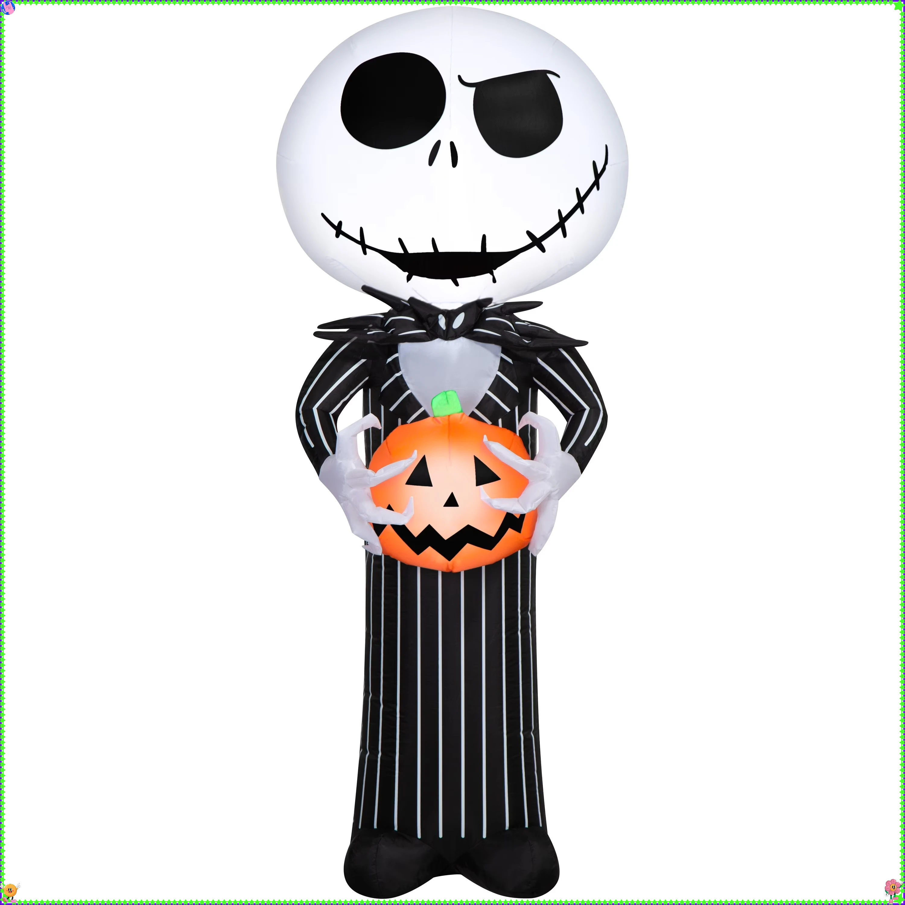 

Хэллоуин Надувной двор Джек Череп Тыква, 25,59 x 22,44 x 59,84 дюйма, 3,04 фунта