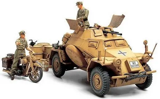 Tamiya 35286 1/35 Model niemiecki Sd.Kfz 222 Leichter Panzerspähwagen w/PE części