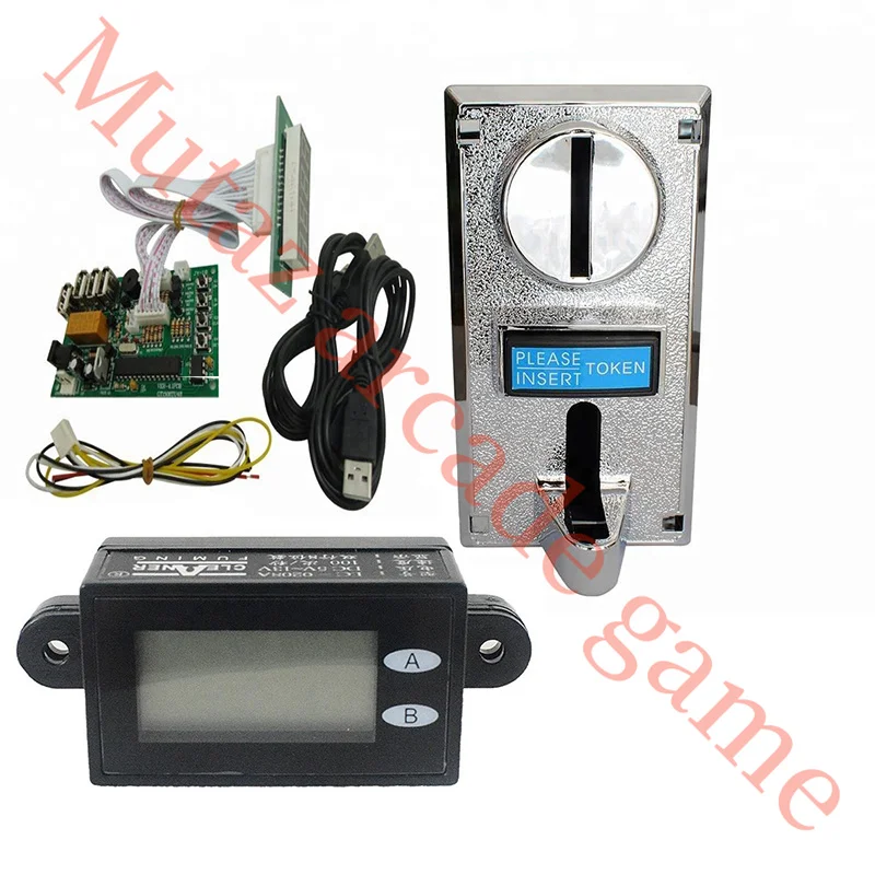 Multi Coin Acceptor Selector With Timer Board and Adapter Coin Operated Time Control Device for Cafe Washing Machine Arcade Kits