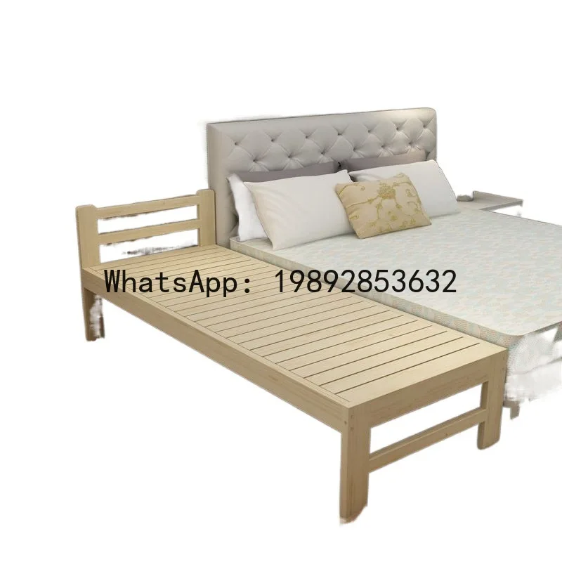 سرير أطفال من الخشب الصلب الموسع مع سرير من خشب الصنوبر المفرد #4