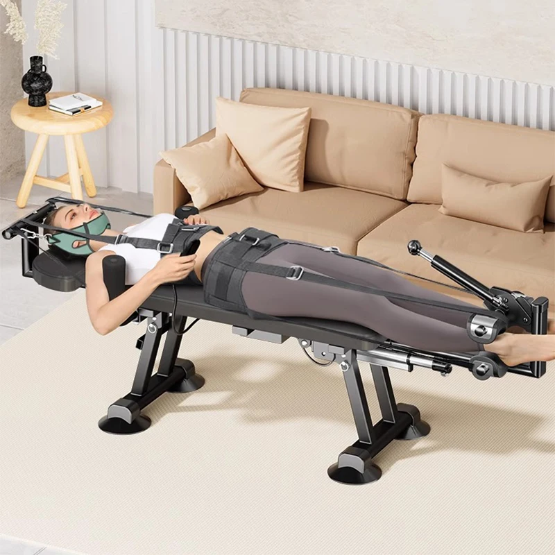 Cervical and lumbar spine electric traction trainer, soothing device, leg stretching and fitness, home waist stretching equipmen