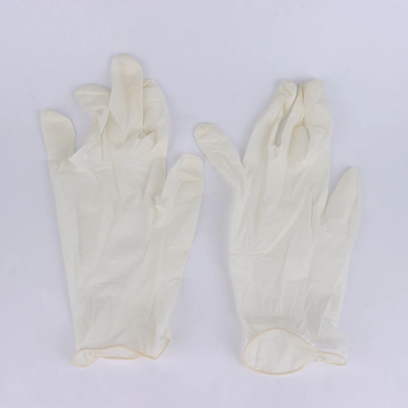 

50 пар медицинских перчаток, белые одноразовые стерильные резиновые латексные хирургические экзаменационные упаковки, специально для медицинского ухода