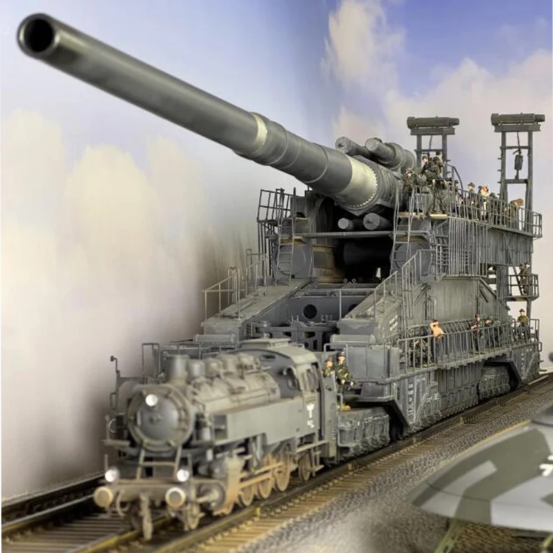 

Stock 3846PCS WW2 German Gustav Model Heavy Building Blocks Dora Tank Train Cannon TM3-12 Railway Assemble Bricks Toy Kids Gifs