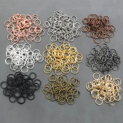 200 piezas/lote de 3-12mm anillos de salto abiertos de Metal de bucles individuales anillos de división DIY accesorios de fabricación de joyas para collar pulsera