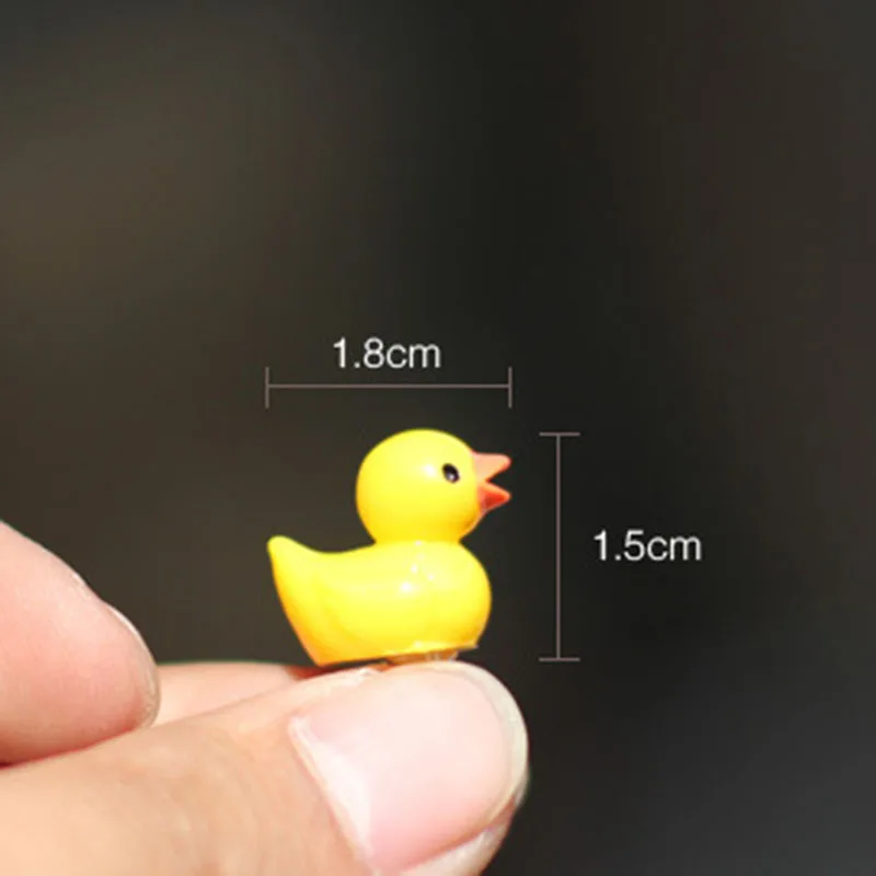 Cute Mini Yellow Duck Floating Ornament for Aquarium, Lovely Cartoon Duck Figurine, Fish Tank Landscape Micro Landscape view 6