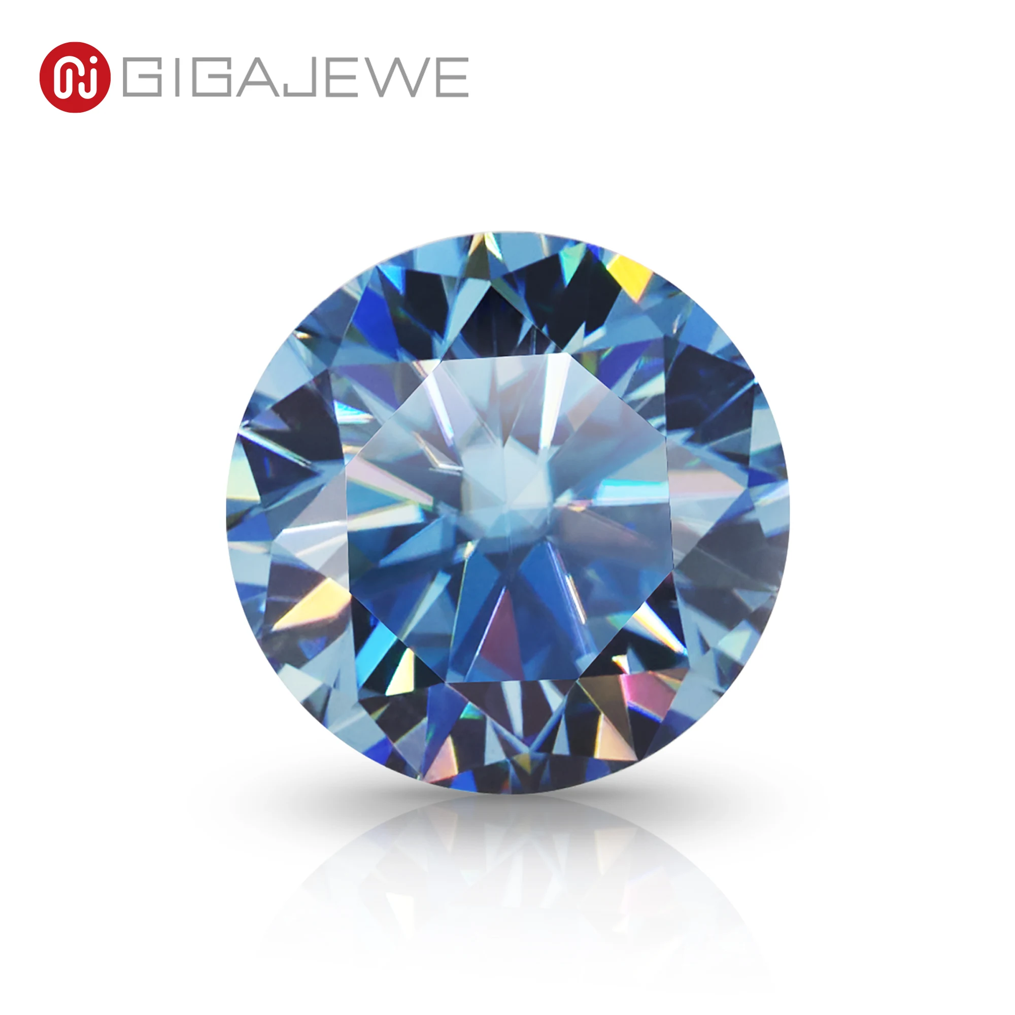 

GIGAJEWE Moissanite Customized Round Blue Cut Color VVS1 Natural Growth Loose Diamond Test Passed Gemstone For Jewelry Making