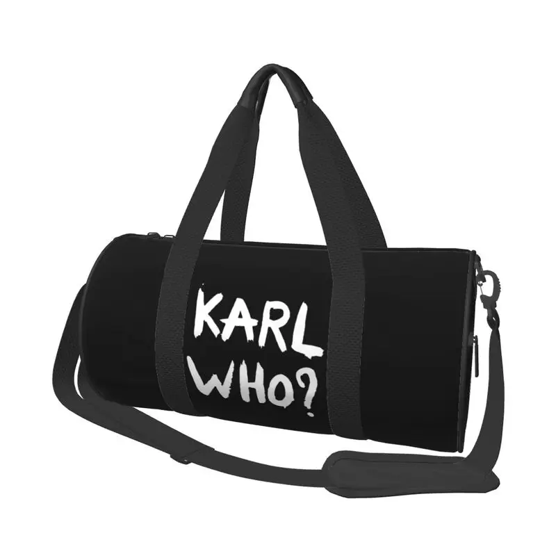 

Karl Who Slogan Print Travel Duffel Bags Portable Foldable Waterproof Carry on Luggage Bag Lightweight Yoga Gym Sports Bag