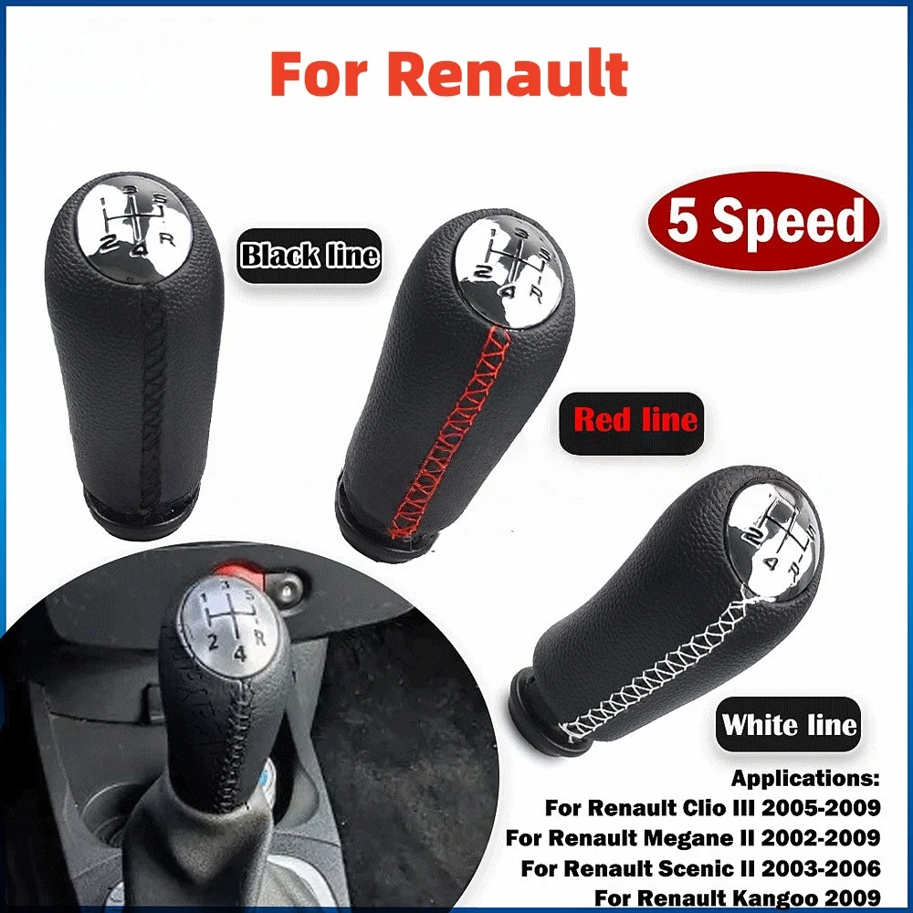 5 Speed Manual Car Gear Shift Knob Replacement for  for RENAULT Laguna Megane 2 MK2 II Clio 3 III MK3 Scenic 2 Gearbox