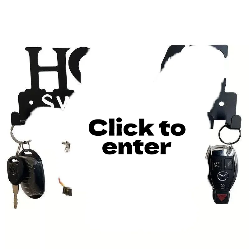 Wall Mount Metal Key Holder Love Shaped with Hooks No Drill Organizer for Entryway Home New House Gift