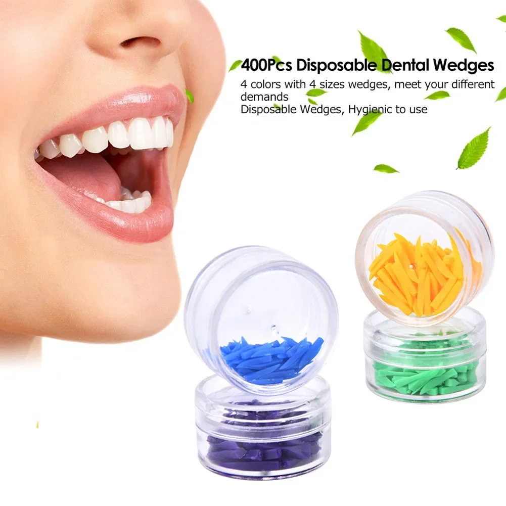 400Pcs Disposable Dental Wedges Tooth Gap Diastema Wedges Plastic Dental Filling Material Dentistry Lab Dentist Tool Supplies