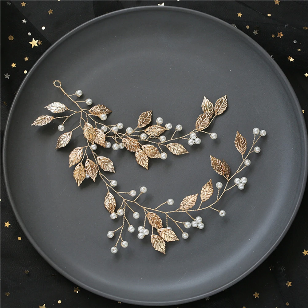 

Elegant Pearls Bridal Headband Handmade Wedding Hair Decoration Lightweight Party Evening Prom Hair Accessories