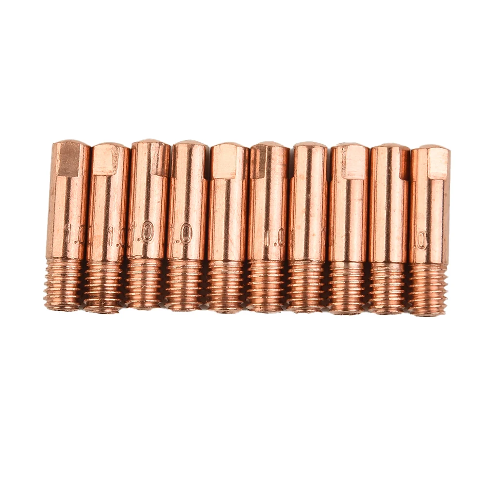 10Pcs Welding Torch Nozzle MB-15AK MIG/MAG M6 Welding Torch Contact Tips Gas Nozzle 0.8/1.0/1.2mm