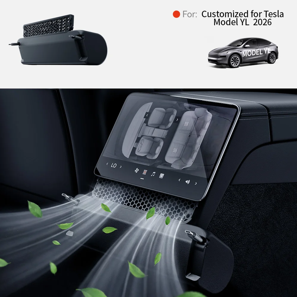 YZ For Tesla Model YL Juniper 3-in-1 Rear Air Vent Cover 60W USB Hub Docking Station with Car Aroma Fragrance 2026 Accessories
