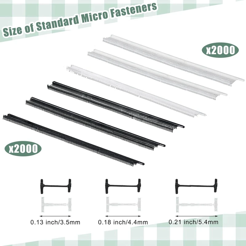 Micro-Tagging Gun Fasteners Kit 0.13Inch Tag Gun Refills 0.18Inch Fine Tagging Barb 0.21In Fasteners For Stitch Tag Gun