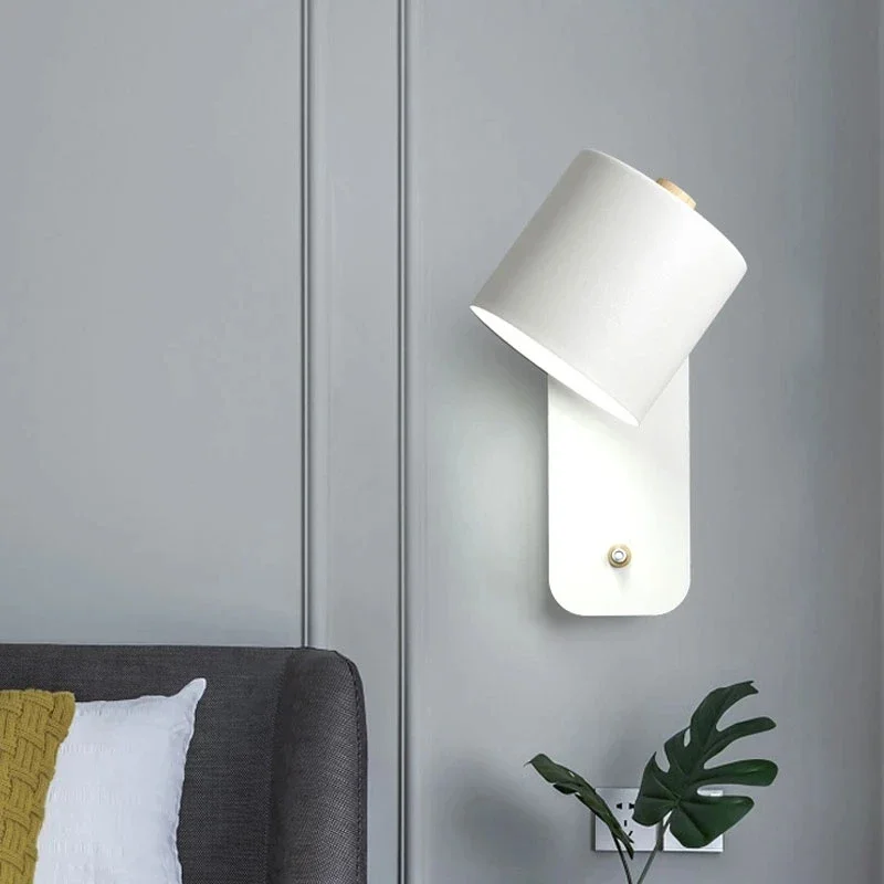 Lâmpadas de parede LED modernas nórdicas com interruptor, luzes interiores, iluminação da escadaria, arboreto do quarto, decoração home, sala