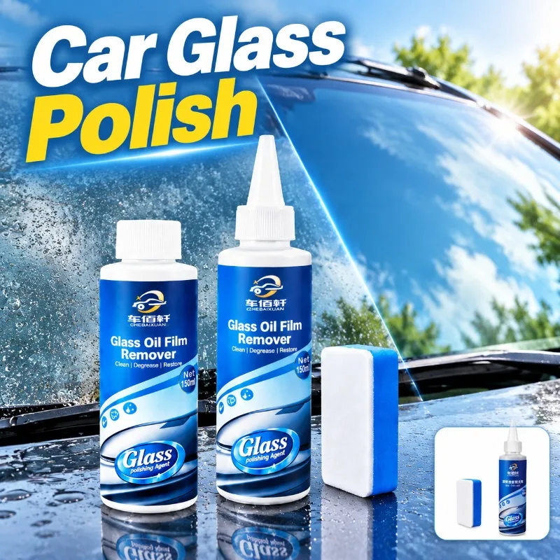 Car Glass Polishing Compound Cerium Oxide, Oil Film Remover, Water Spot & Light Scratch Repair Polish for Automotive Windshield