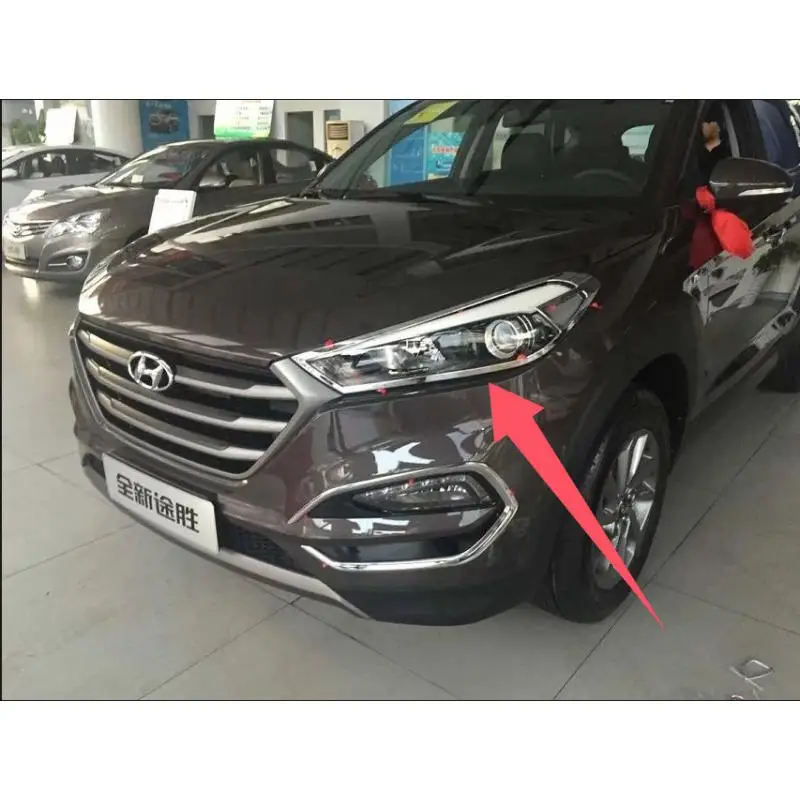 

Автомобильные аксессуары для Hyundai Tucson 2015 2016 2017 2018, автомобильные фары, брови, веки, наклейки из АБС-пластика, накладка, аксессуары