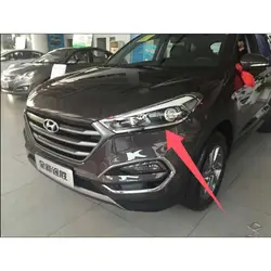 Car Accessories For Hyundai Tucson 2015 2016 2017 2018 Car Headlight Eyebrow Eyelids ABS Stickers Trim Cover Accessories