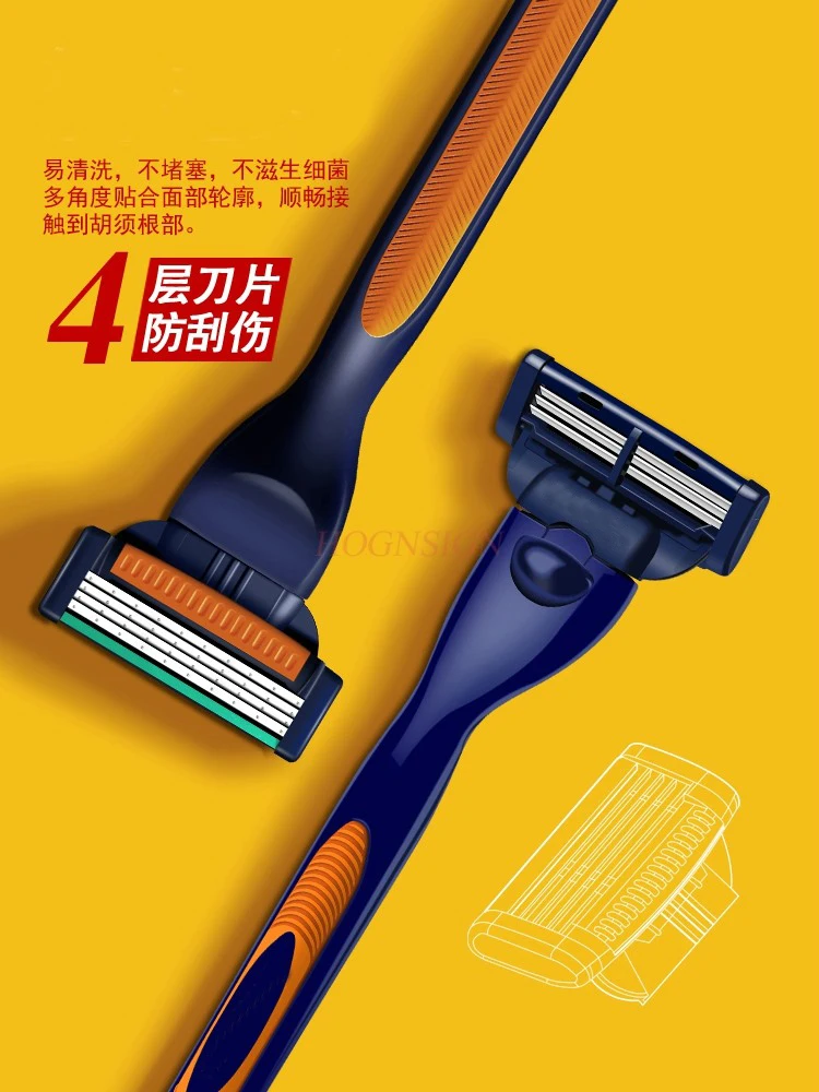 Quality Men Razor Blades Stainless Steel Blade Comfortable Shaving Compatible Gillette Mach 3 Shaver Replacement Head view 6