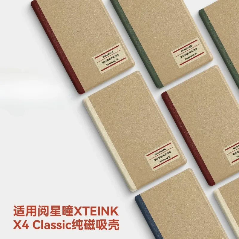 For XTEINK X4 Classic Ink Screen Reader Protective Cover PU Material Strong Magnetic Notebook Style Protective Case Anti Drop