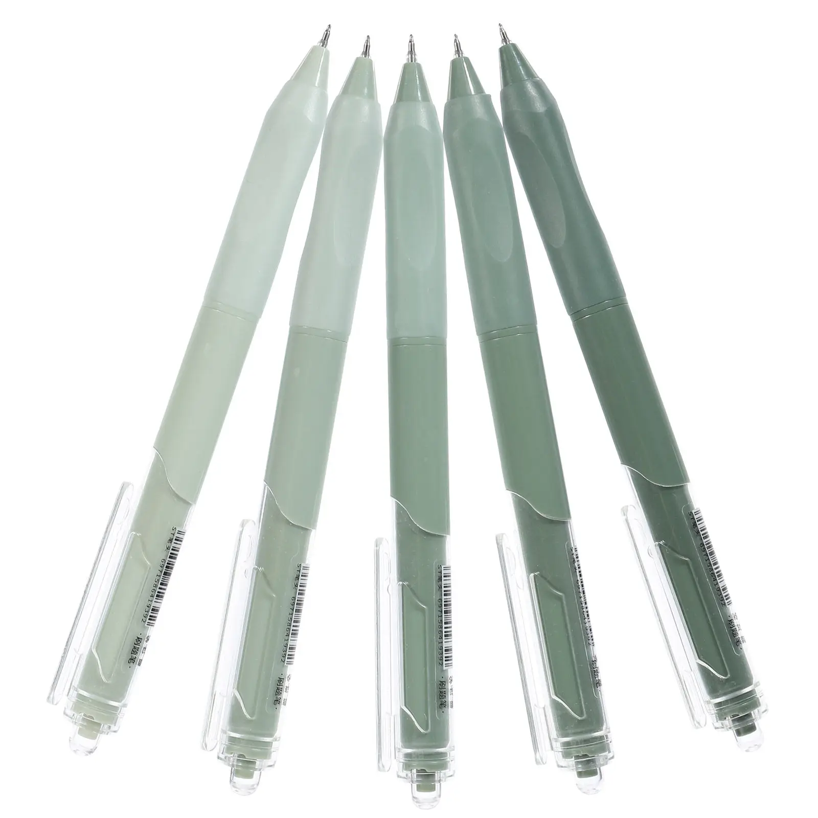 

5Pcs Smooth Writing Gel Pen Press-Type Simple Design for Student Learning Office Work Reusable School Supplies Long-Lasting