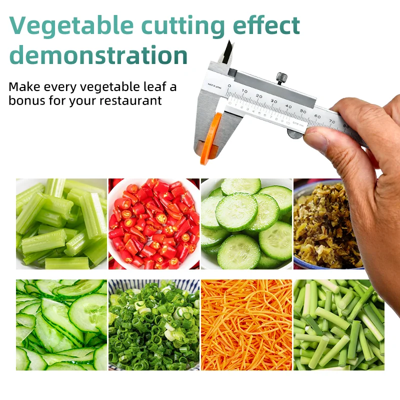 Pro Automatic Vegetable Cutting Machine Digital Control Fruit Slicer Dicer Electric Food Processor for Modern Restaurant Chain view 6