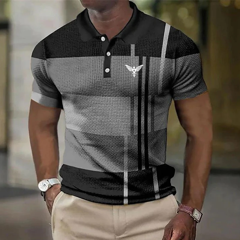 Men's Polo Shirt Graphic Prints Turndown Outdoor Street Short Sleeves Print Button-Down Clothing Sports Fashion Streetwear image 3
