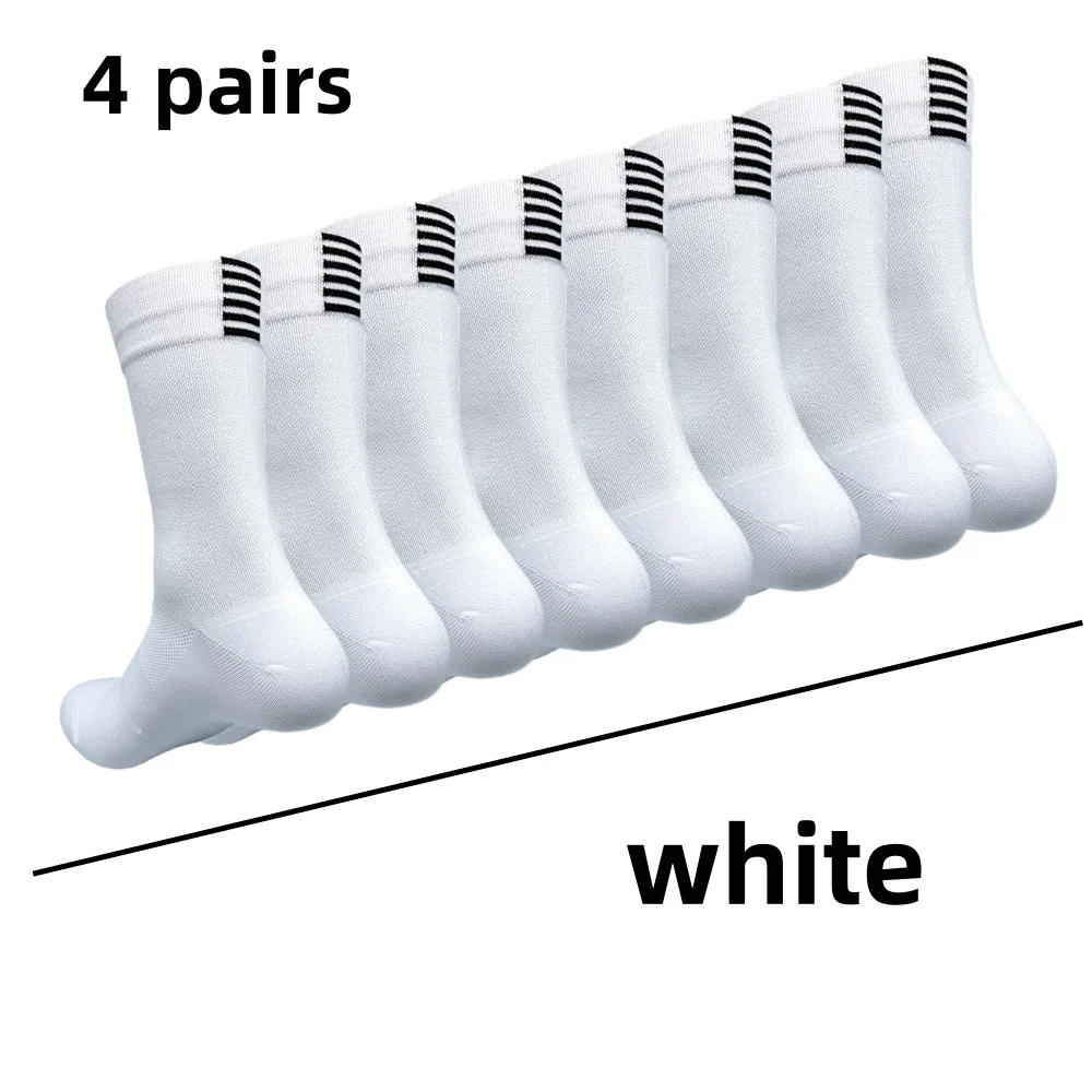 

4 pairs Cycling Socks Running Quick Dry Medium Cylinder Men and Women Sports Fitness in the Tube