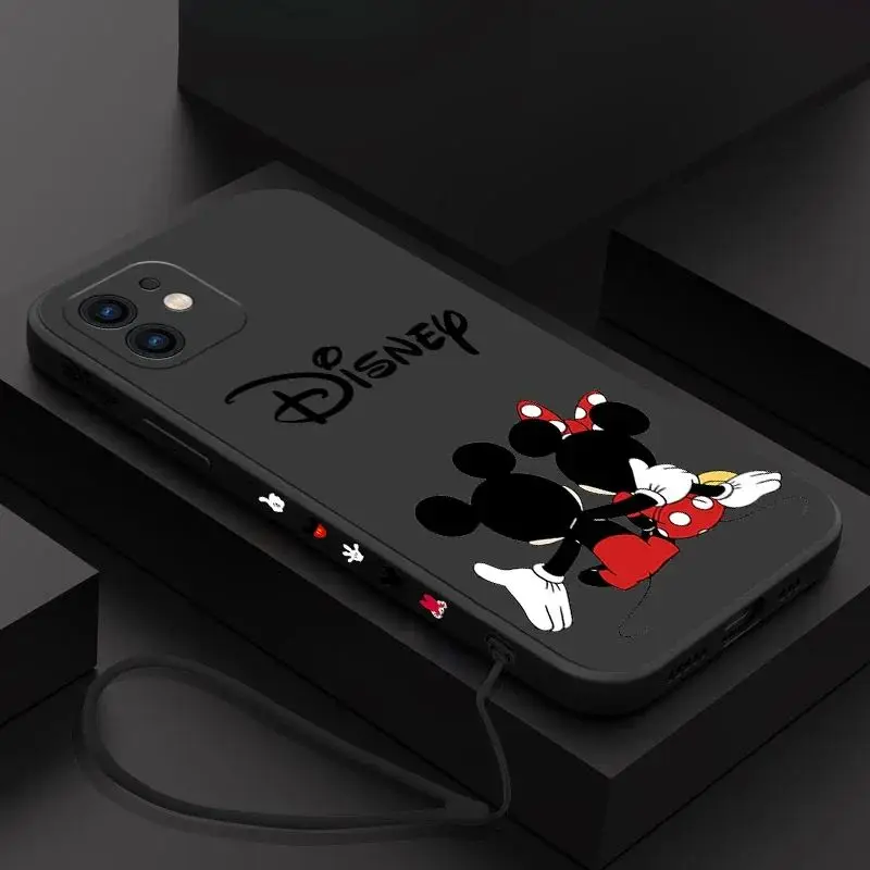 mickeys minnies back view Phone Case For iPhone 15 14 13 12 11 Pro Max Mini X XR XS MAX SE 6 8 7 Plus Disneys Liq Silicone Cover