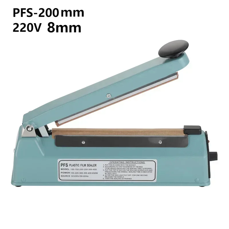 220V 8mm PFS-200 Iron Shell Manual Sealing Machine Small Sealing Machine 8-speed Adjustment Sealing Machine