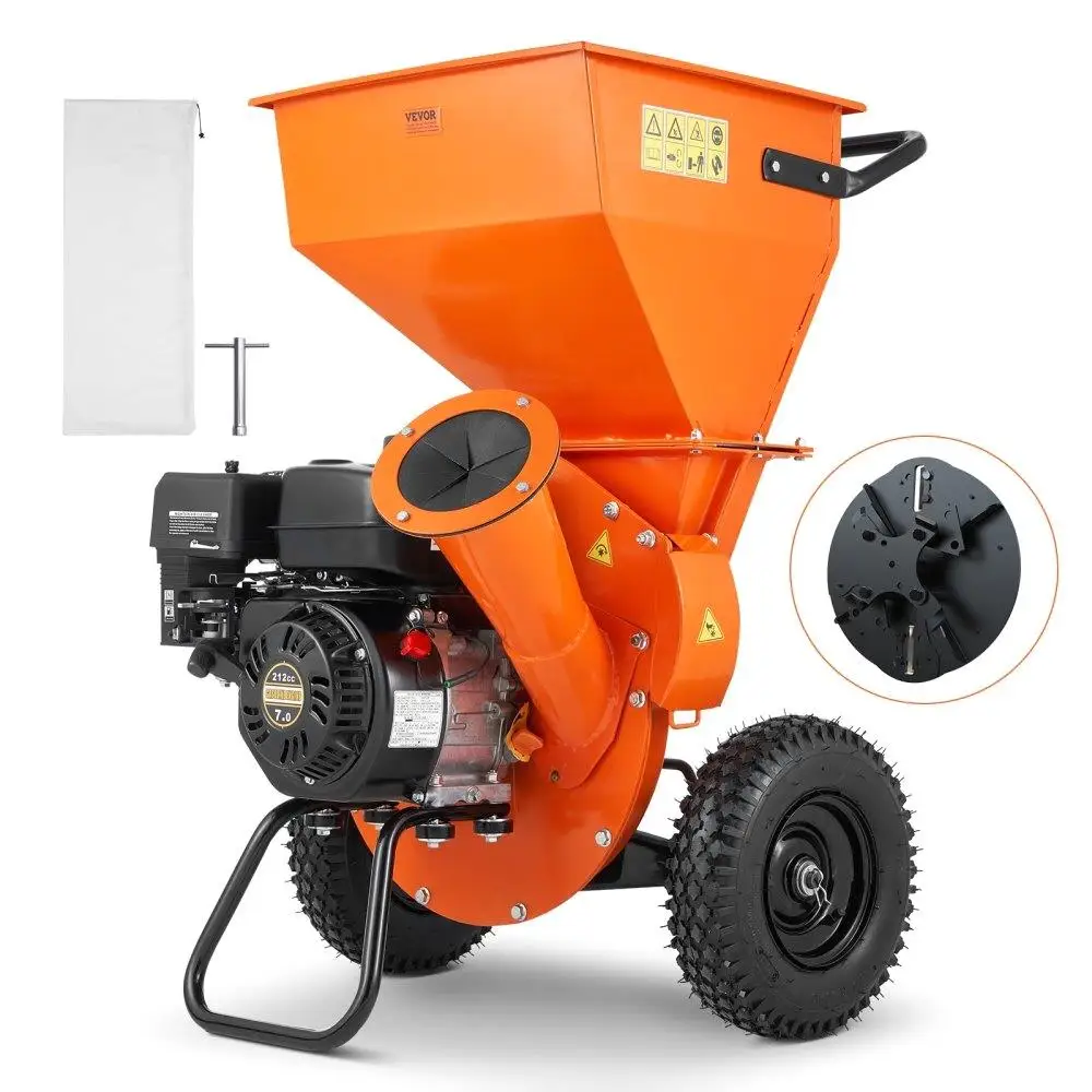 

Heavy Duty Gas Powered Wood Chipper Mulcher 3 Inch 212cc Engine for Efficient Yard Waste Management