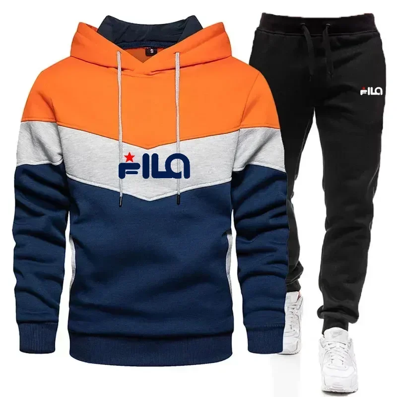 Men and Women Sets Tracksuit Stripe Hoodies+Sweatpants 2 Piece Set Fashion High Quality Spring Casual Jogging Sportswear Suit