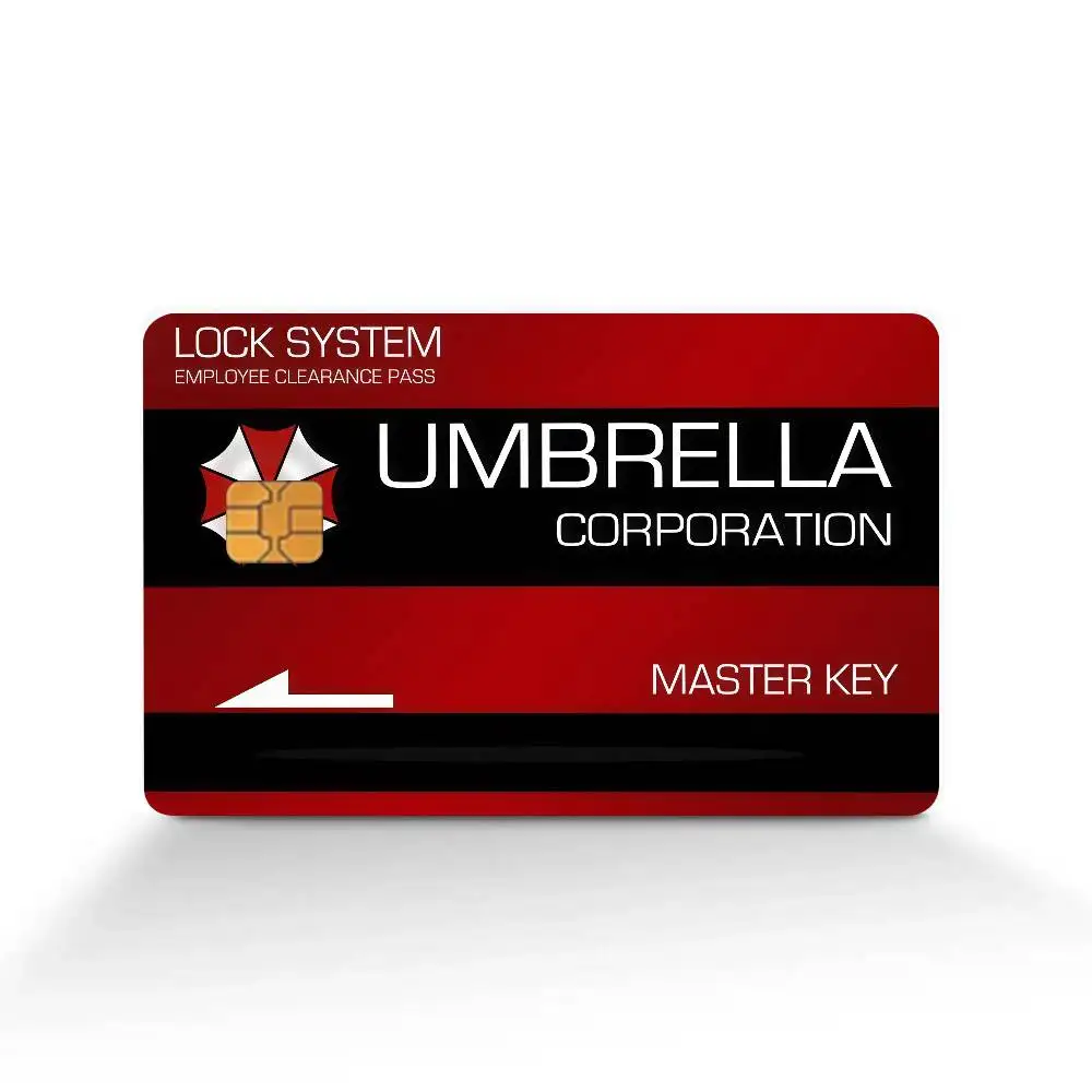 Autocollants de peau de carte de crédit de jeu r-resident e-vil pour VISA Bank Bus métro carte d'accès Film de protection autocollant de couverture femmes