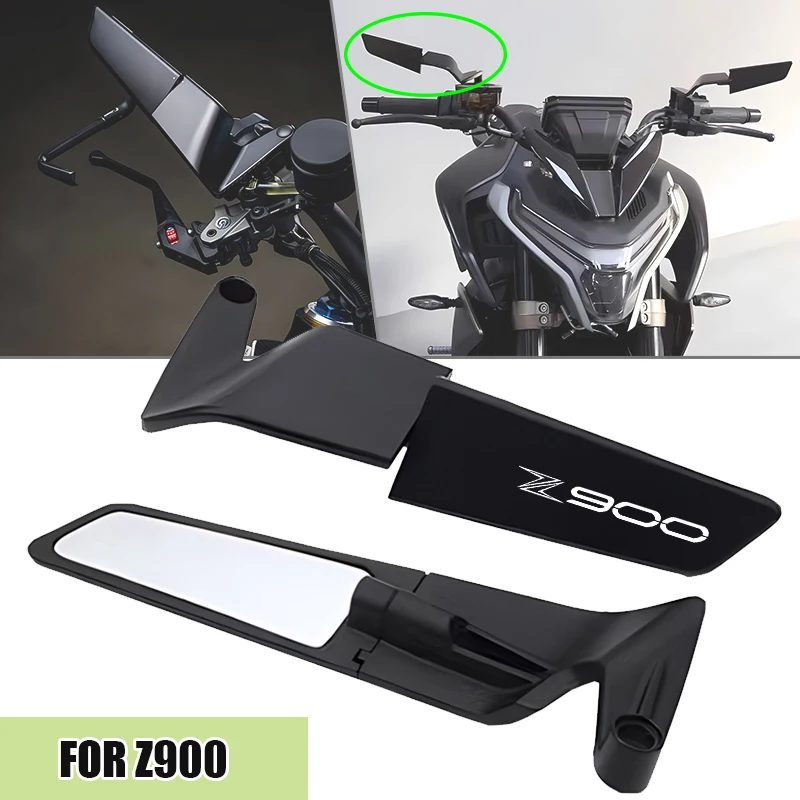

Зеркала заднего вида с ЧПУ для мотоцикла Z900, фиксированные, регулируемые, вращающиеся боковые зеркала