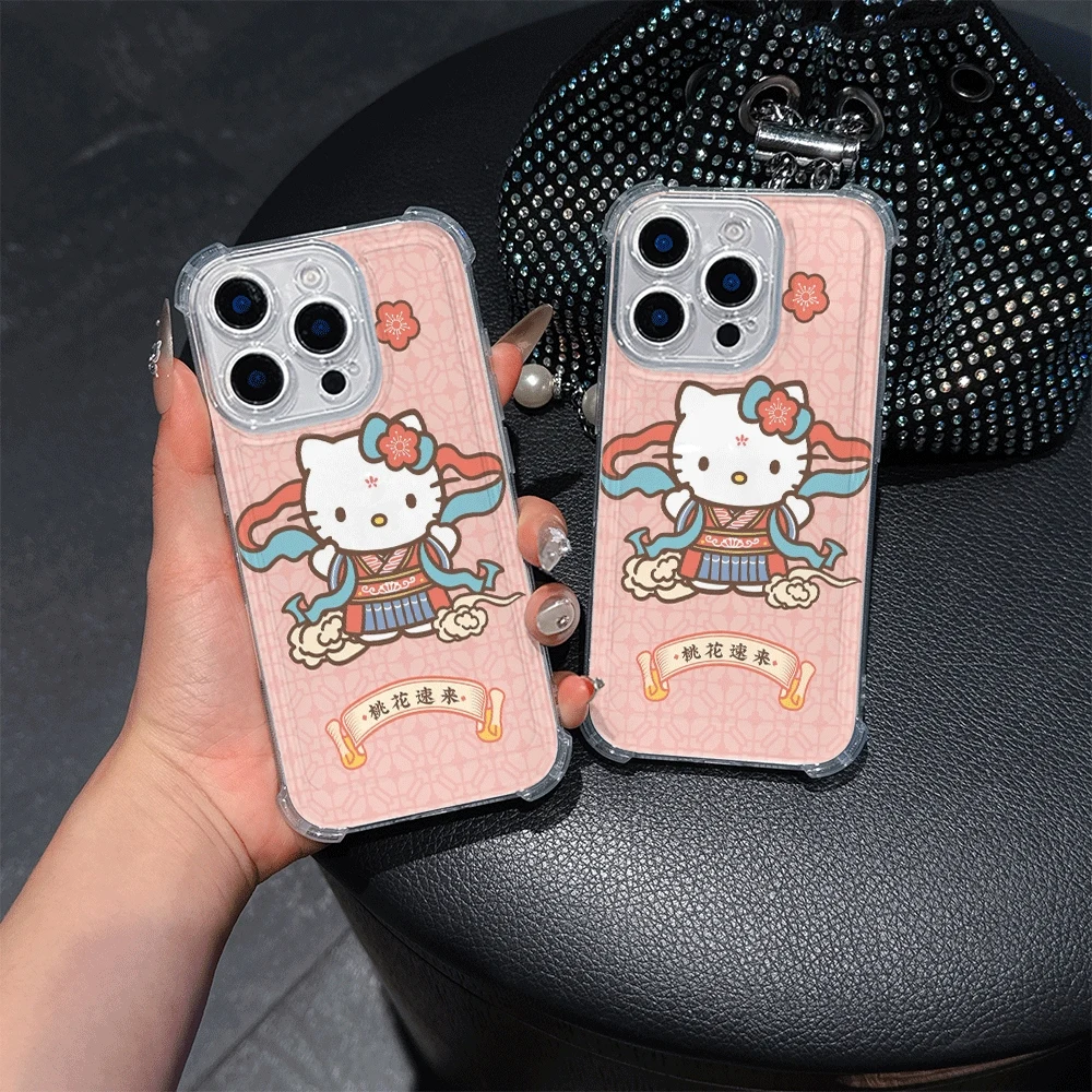 Sanrio Weiche Handyhülle für IPhone16 Pro Max IPhone 16/15/14/13/12/11/x/xs/xs Max Mädchen Handyhüllen Hello Kitty Geschenk