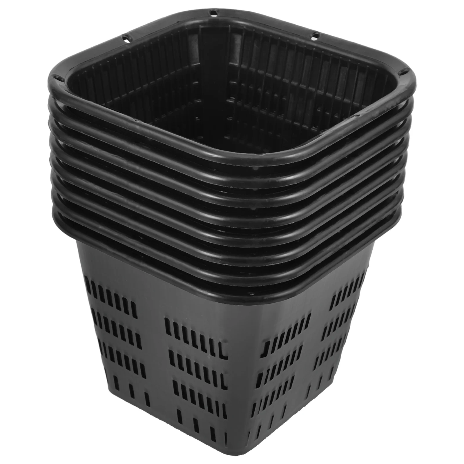 8Pcs Pond Plant Basket Container Pots Container Soilless Mesh Net Container Plant Grow Nursery Cup Pot Sponge Tray Planter Clone