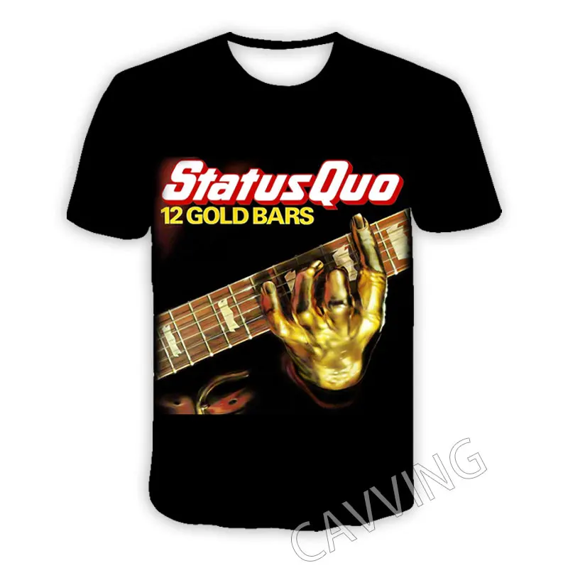 CAVVING 3D Printed  Status Quo Band Casual T-shirts  Hip Hop T Shirts Harajuku Styles Tops Clothing for Men/women  J01