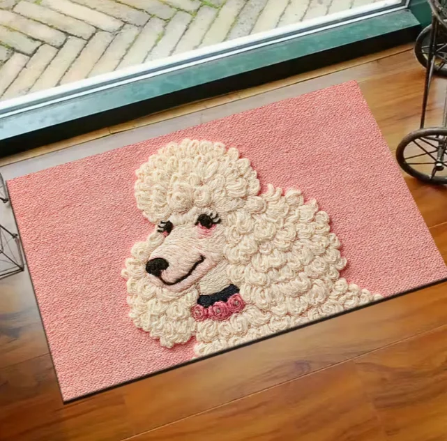 Fun German Shepherd Rest Printed Door Mat Non Slip Bedroom Kitchen Dining Room Soft and Practical Festival Decoration Door Mat