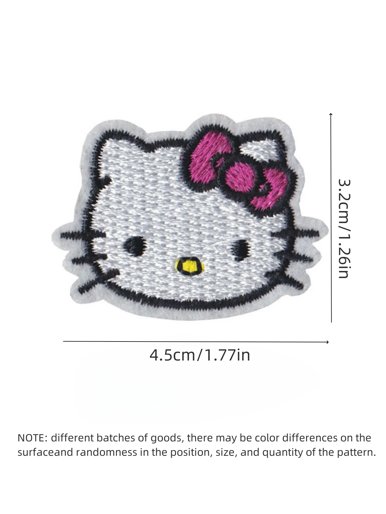 1 قطعة HelloKitty الكرتون لطيف أنيمي الحديد على بقع للملابس تي شيرت حقيبة شوز الملابس ملصقات التطريز القماش ملصق