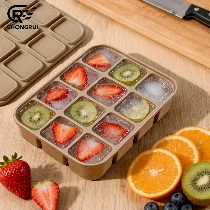 Food Grade Silicone Ice Mold Press Type Easy Release Ice Tray Reusable Ice Box for Homemade Popsicle and Daily Kitchen Use
