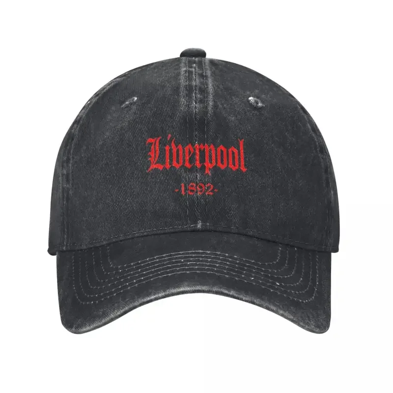 Y2K Liverpool 1892 Retro Cowboy Washed Baseball Caps Female New Trend Denim Sunscreen Hats Spring Summer Women Snapback Cap