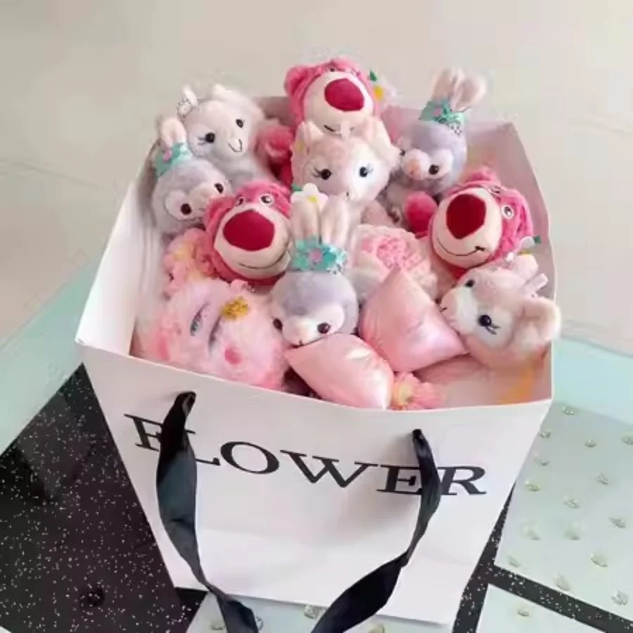 Strawberry Bear Stellar Dew Lina Belle Plush Doll Bouquet Birthday Present Send Creative Bouquets To Your Bestie Or Girlfriend