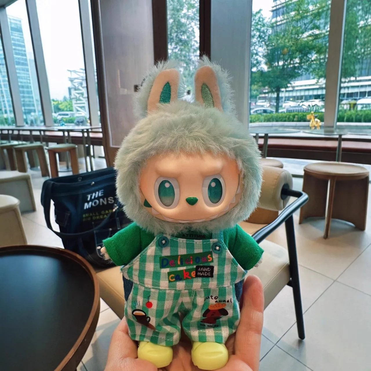 

Hot-selling Creative Avocado Plaid Green Labubu Doll Clothes Doll Dress Up Fashion Cute Decoration Labubu Clothing Set