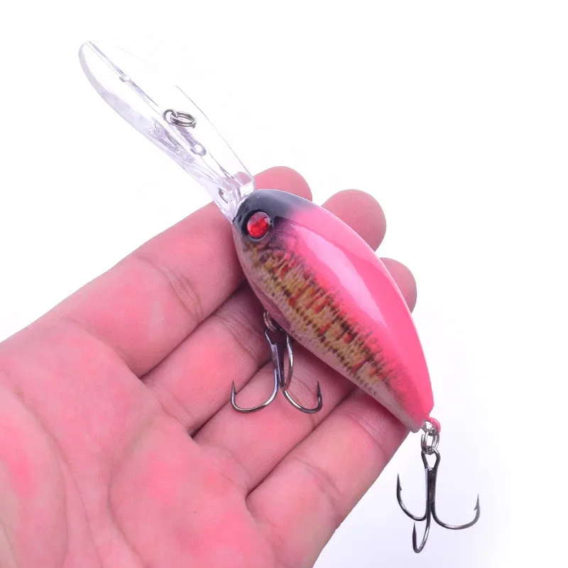 1 Cái 11.5Cm 18.5G Mồi Dụ Cá Lưỡi Dài Minnow Nổi Bass Âm Thanh Wobblers Nhân Tạo Mồi Crankbaits Cá WD-507