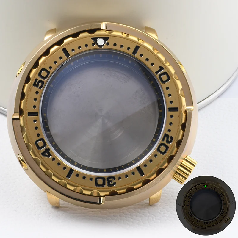 

Watch Parts Solid 47mm Aluminum Bronze SBBN031 Tuna Case Sapphire Glass Suitable For NH35/36 Movement 30Bar Waterproof