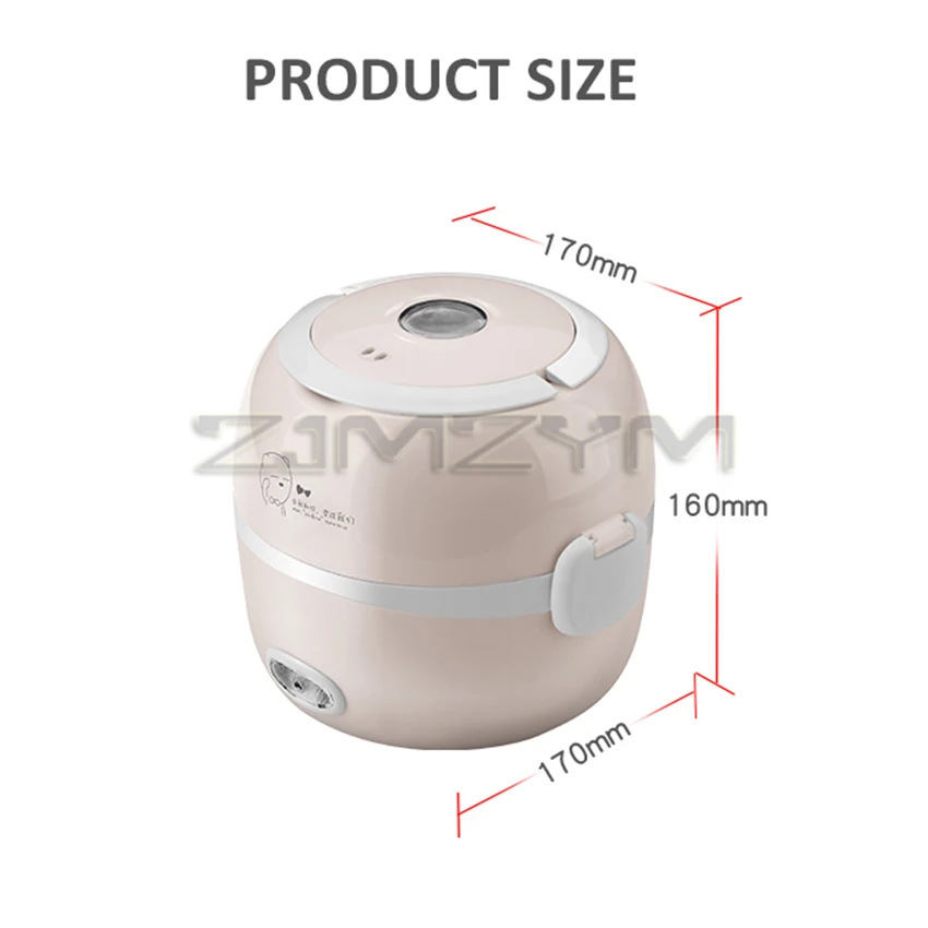 MINI Rice Cooker Thermal Heating Electric Lunch Box 2 Layers Portable Food Steamer Cooking Container Meal Lunchbox Warmer