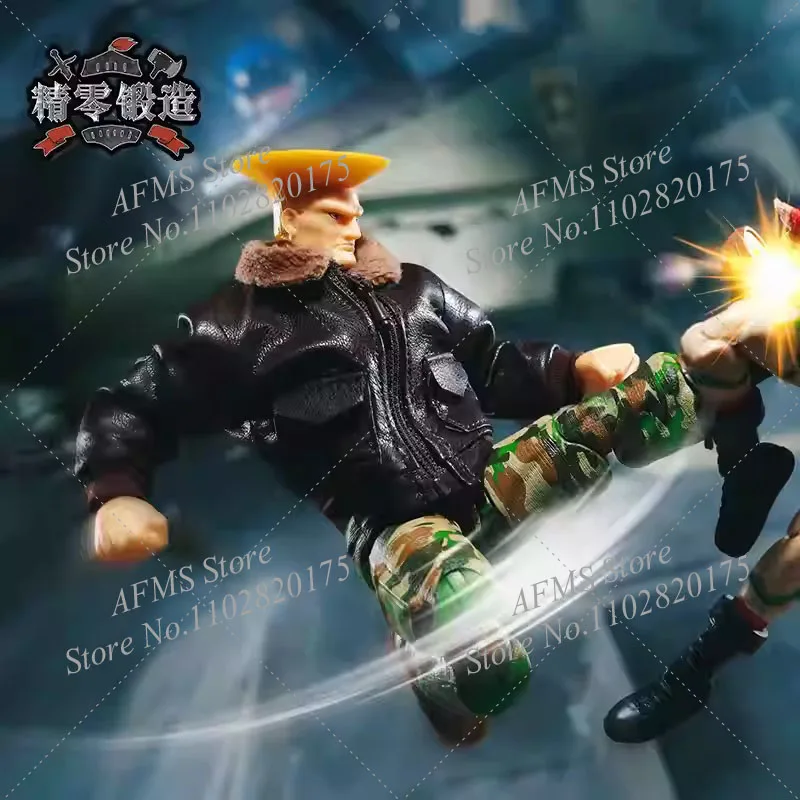 1/12 スケールグッズフィギュアガイルコート長袖毛皮の襟レザージャケットフィット 6 "Jada Toys 男性兵士アクションフィギュアボディ