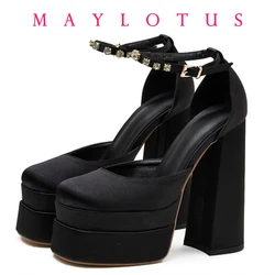 Brand Sexy Rivet 15cm High Heel Sandal Platform Party Wedding Dance Platform Women's Shoes High Quality Summer For Woman