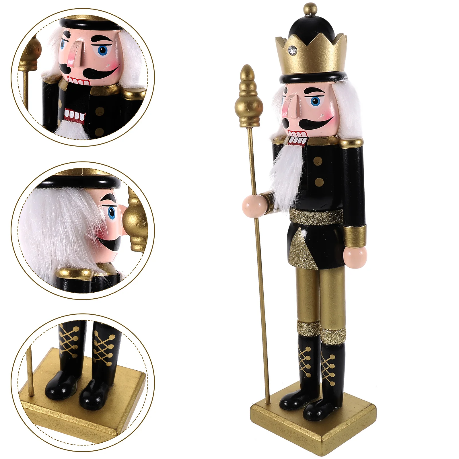 

1pc Nutcracker Puppet Christmas Decoration Desktop Ornament Traditional Nutcracker Xmas Gift Craft Xmas Gift